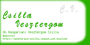 csilla vesztergom business card